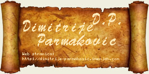 Dimitrije Parmaković vizit kartica